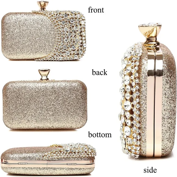 NEW Sparkling Bling Swarovski Crystal Rhinestone & Glitter Clutch Purse … - Picture 4 of 17